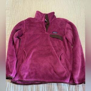 Patagonia Pink Fleece Re-Tool Snap Pullover